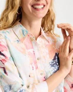 No Iron™ Linen Printed Shirt