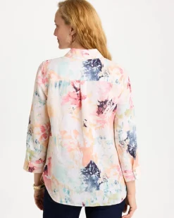 No Iron™ Linen Printed Shirt