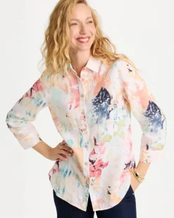 No Iron™ Linen Printed Shirt