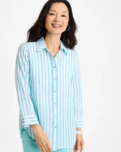 No Iron™ Linen Striped Shirt