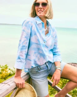 No Iron™ Linen Tie-Dye Shirt