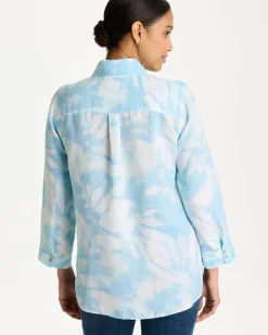 No Iron™ Linen Tie-Dye Shirt