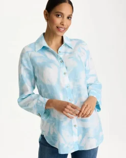 No Iron™ Linen Tie-Dye Shirt