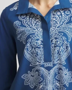 No Iron™ Paisley Buttonback Tunic