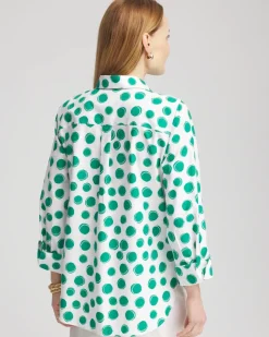 No Iron™ Polka-Dot Sateen Shirt