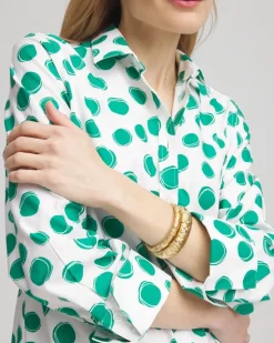 No Iron™ Polka-Dot Sateen Shirt
