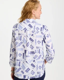 No Iron™ Printed Linen Shirt