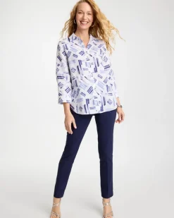 No Iron™ Printed Linen Shirt