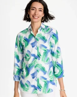 No Iron™ Printed Stretch Shirt