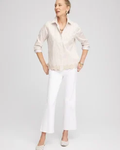 No Iron™ Scalloped-Hem Shirt