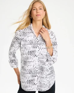 No Iron™ Stretch Geo Print Shirt