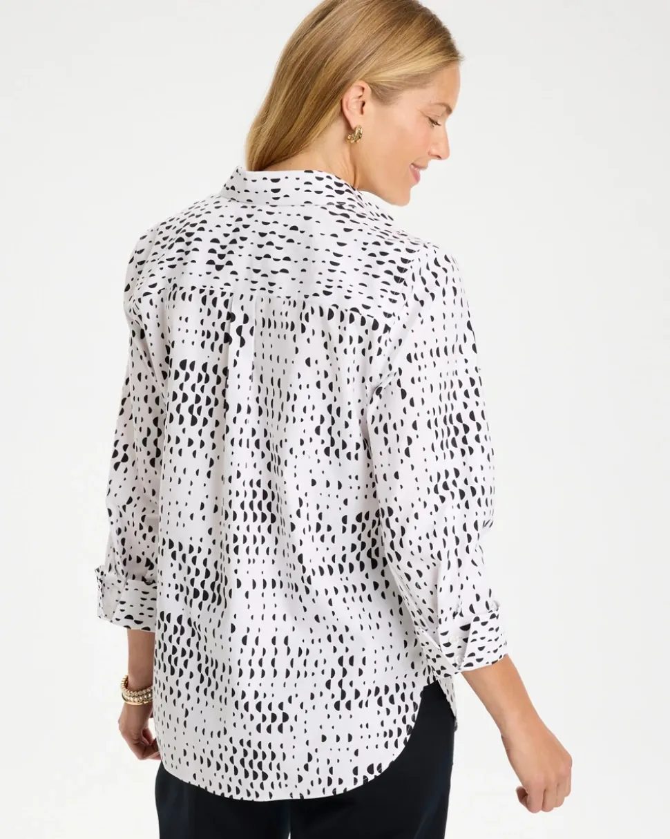 No Iron™ Stretch Geo Print Shirt