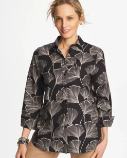 No Iron™ Stretch Ginkgo Glory Shirt