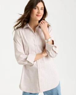 No Iron™ Stretch Neutral Gingham Shirt