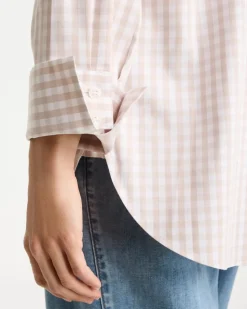 No Iron™ Stretch Neutral Gingham Shirt