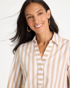 No Iron™ Stretch Neutral Striped Tunic