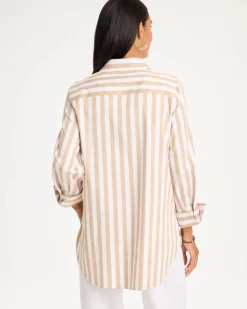 No Iron™ Stretch Neutral Striped Tunic