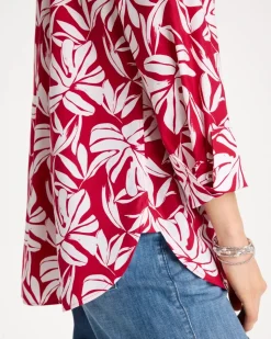No Iron™ Stretch Palm Print Shirt