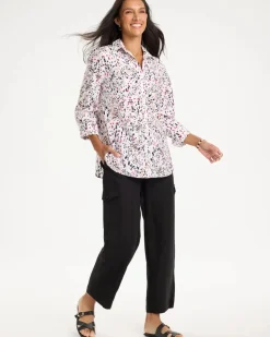 No Iron™ Stretch Pompeii Sway Print Shirt