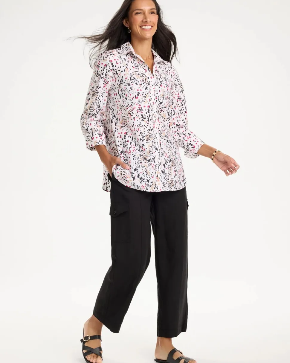 No Iron™ Stretch Pompeii Sway Print Shirt