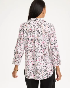 No Iron™ Stretch Pompeii Sway Print Shirt