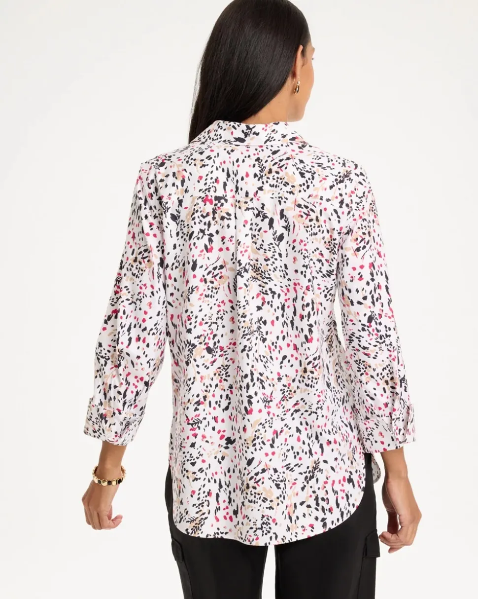 No Iron™ Stretch Pompeii Sway Print Shirt
