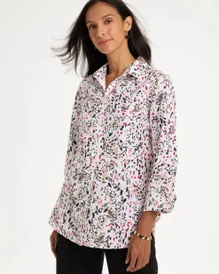No Iron™ Stretch Pompeii Sway Print Shirt