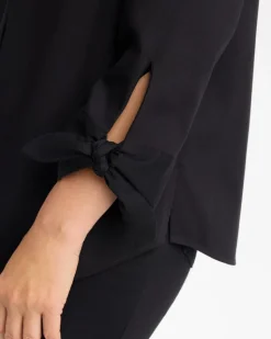 No Iron™ Stretch Poplin Tie-Cuff Tunic