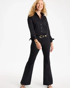 No Iron™ Stretch Poplin Tie-Cuff Tunic