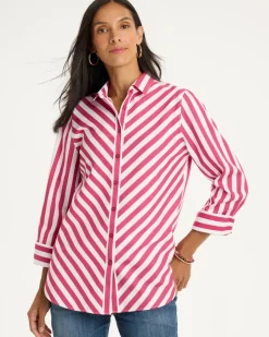 No Iron™ Stretch Slimming Striped Shirt