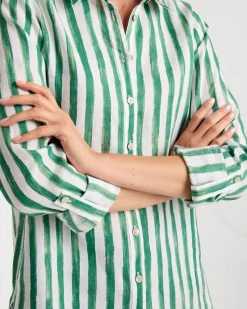 No Iron™ Striped Linen Tunic