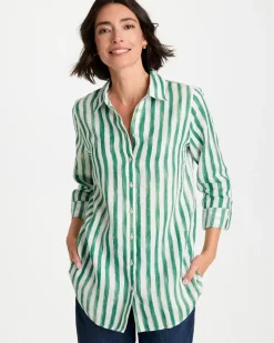 No Iron™ Striped Linen Tunic
