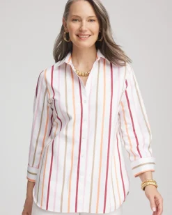 No Iron™ Striped Stretch-Sateen Shirt