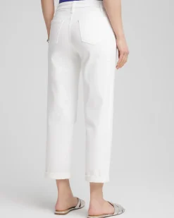 No Stain Boyfriend Cropped Jeans