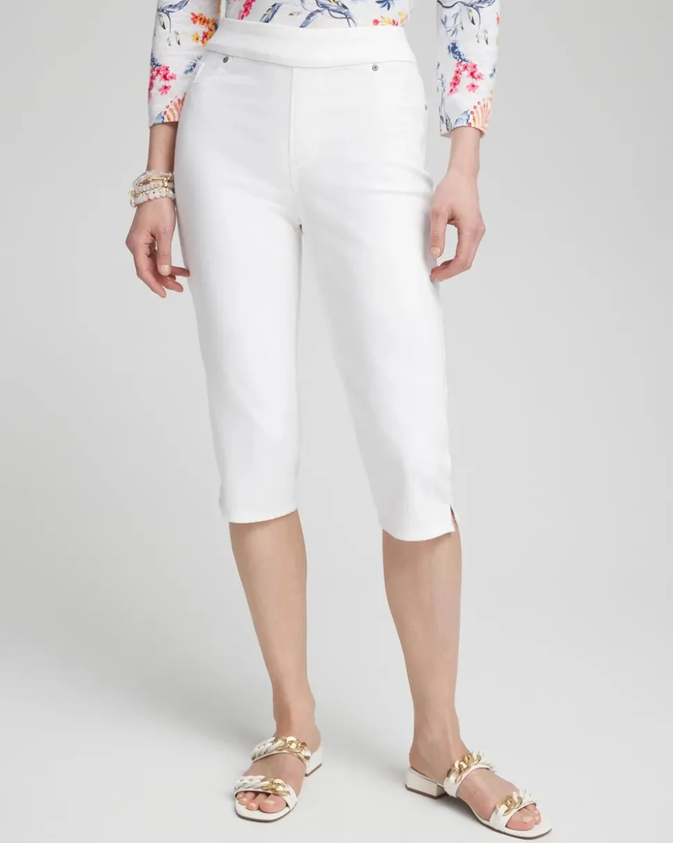 No-Stain 17" Pull-on Denim Capris