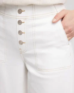 No Stain Pull-On Wide Capri Jeans