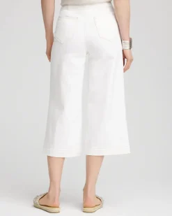 No Stain Pull-On Wide Capri Jeans