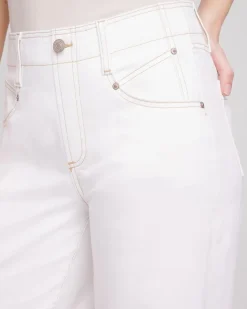 No Stain Pull-On Wide Leg Cropped Jeans