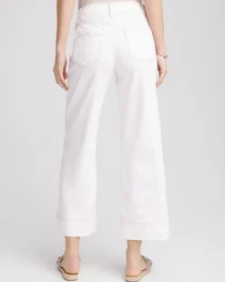 No Stain Pull-On Wide Leg Cropped Jeans