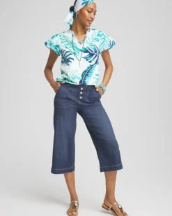 Notch Neck Cap Sleeve Tee