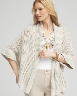 Novelty Knit Cuffed Sequin Ruana