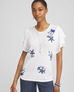 Ocean Motif Pullover Sweater