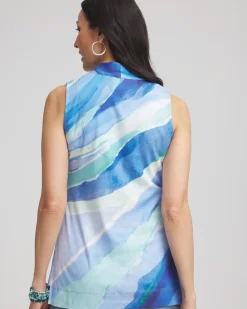 Ocean Pima Sleeveless V-Neck Tunic