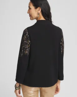 Ombré Sequin Pullover Sweater