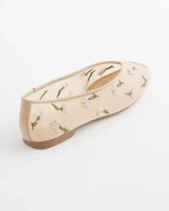 Orchid Embroidered Ballet Flats