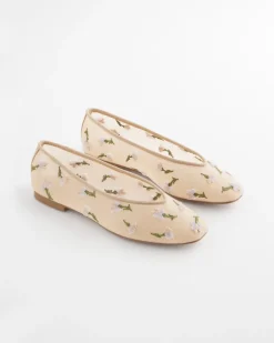 Orchid Embroidered Ballet Flats