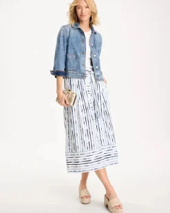 Palermo Striped Tie-Front Skirt