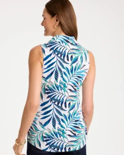 Palm Collared Tunic Tank