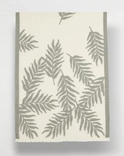 Palm Embroidered Oblong Scarf
