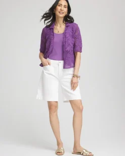 Palm-Frond Crochet-Lace Shacket